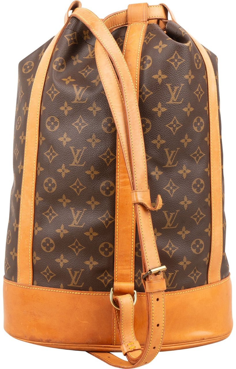 Louis Vuitton Monogram Canvas Randonnee GM Backpack Shoulder Bag Bruin