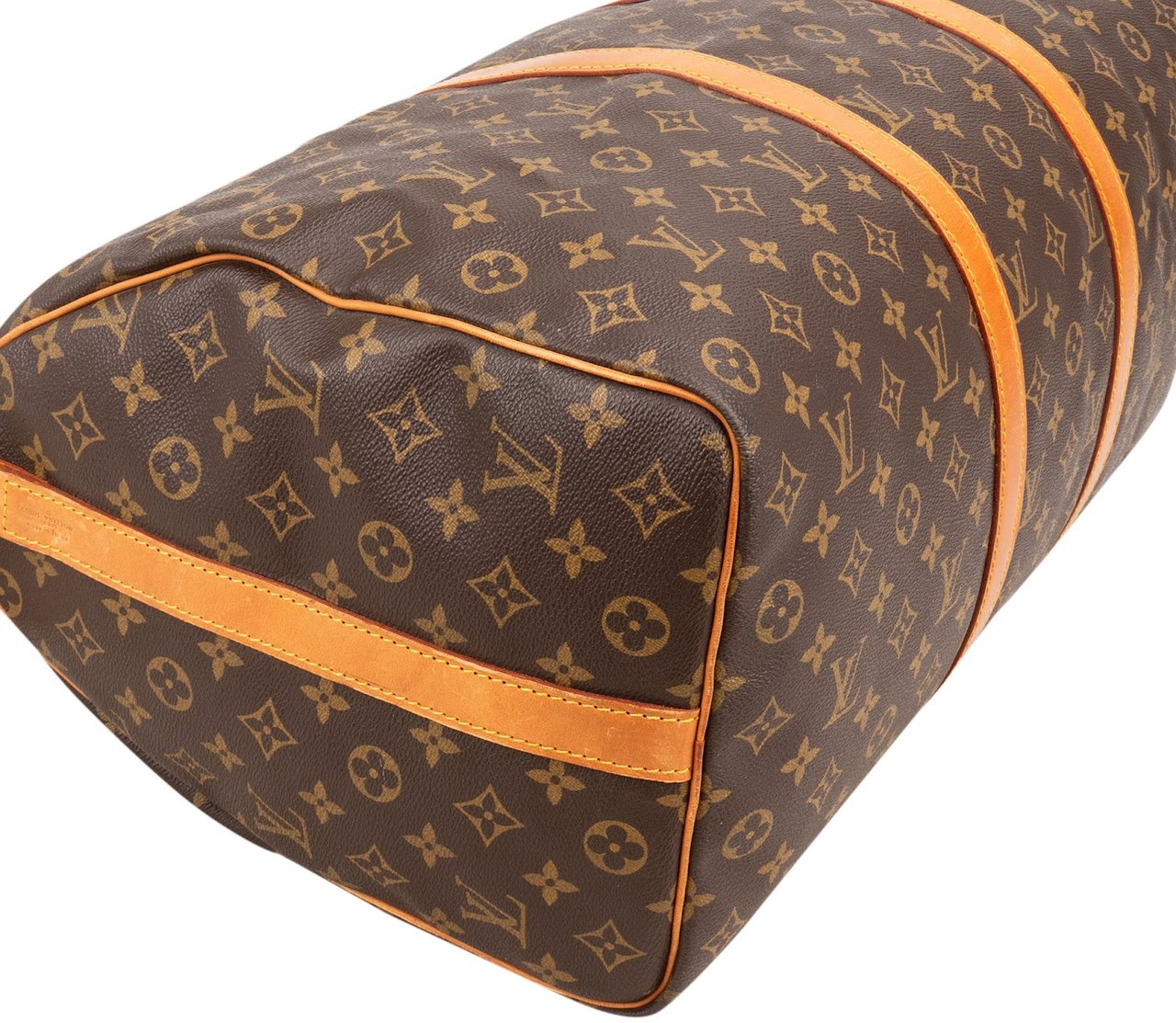Louis Vuitton Monogram Canvas Keepall 50 Bandoulière Travel Bag Bruin