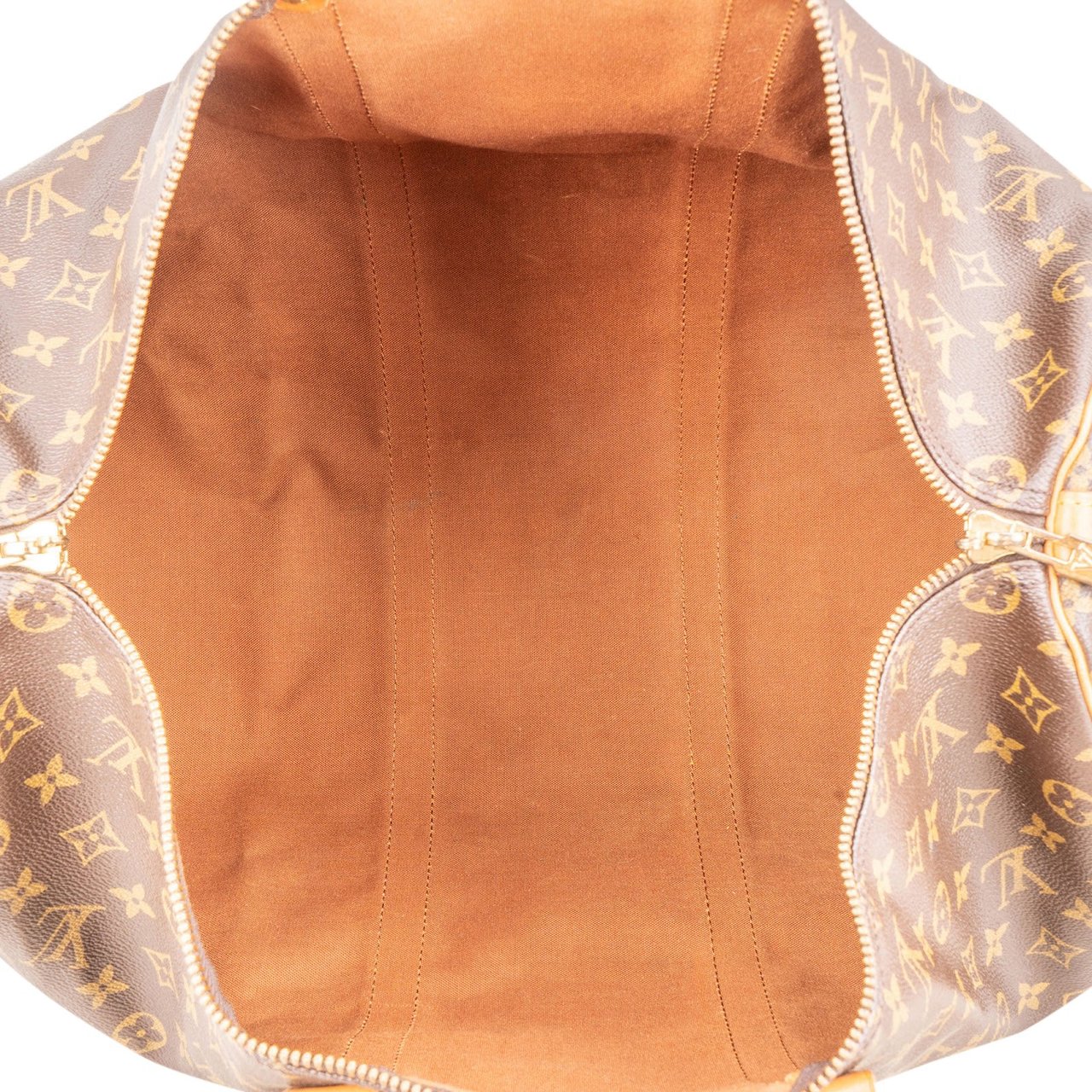 Louis Vuitton Monogram Canvas Keepall 50 Bandoulière Travel Bag Bruin