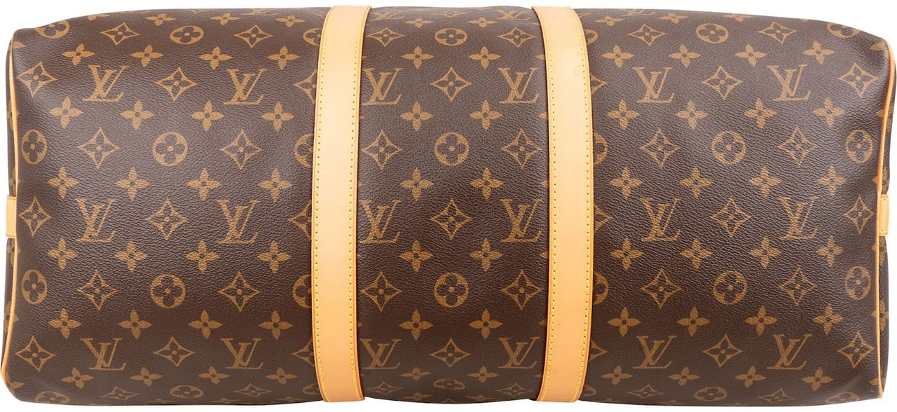 Louis Vuitton Monogram Canvas Keepall 50 Bandoulière Travel Bag Bruin