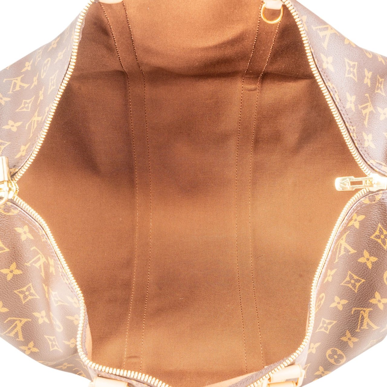 Louis Vuitton Monogram Canvas Keepall 50 Bandoulière Travel Bag Bruin