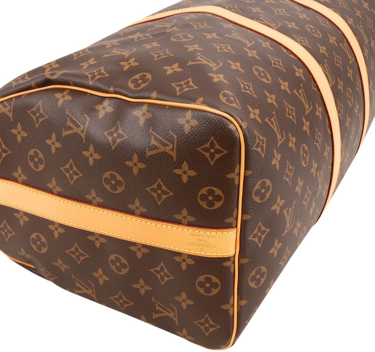 Louis Vuitton Monogram Canvas Keepall 50 Bandoulière Travel Bag Bruin