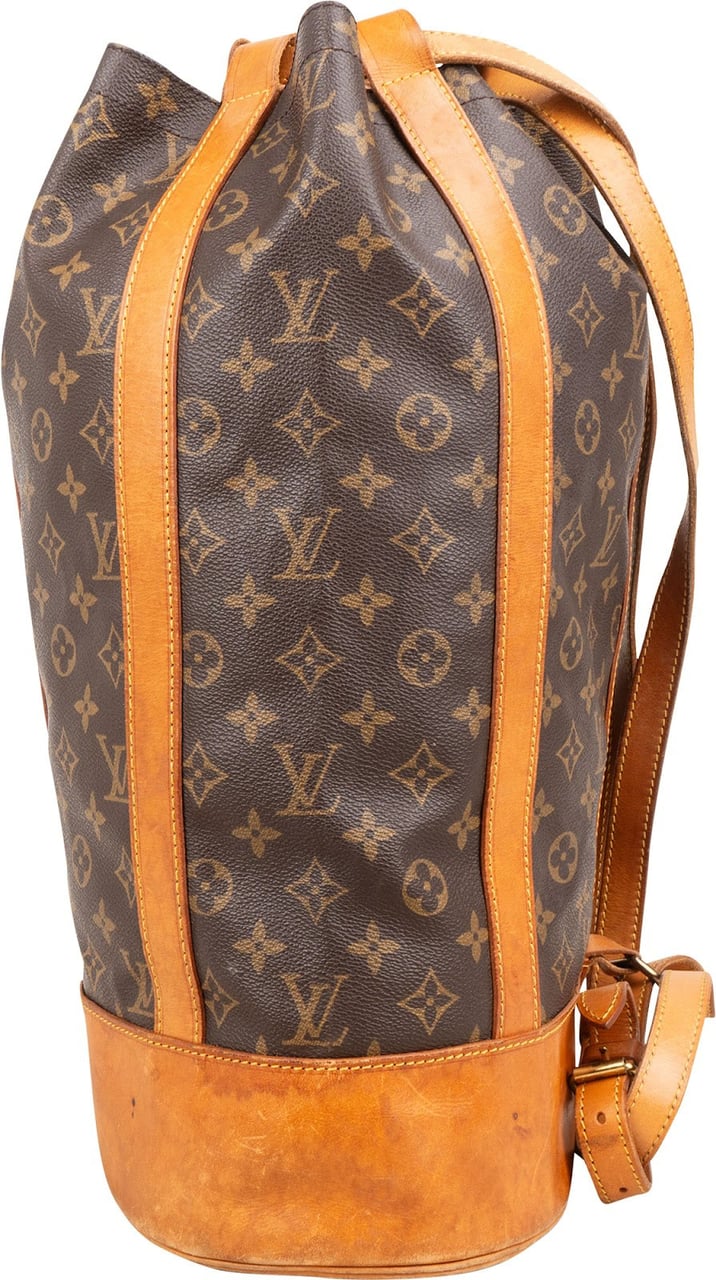 Louis Vuitton Monogram Canvas Randonnee GM Backpack Shoulder Bag Bruin