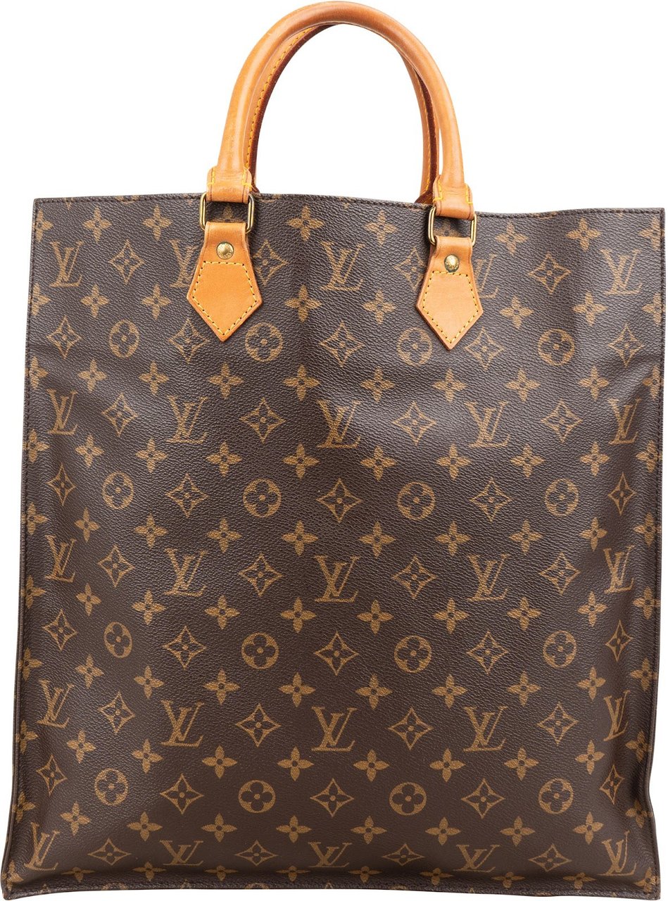 Louis Vuitton Monogram Canvas Sac Plat Handbag Bruin