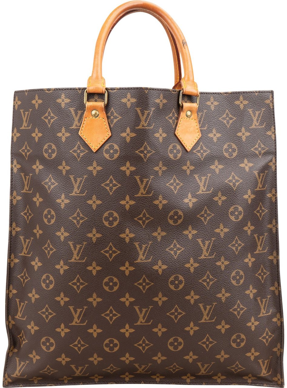 Louis Vuitton Monogram Canvas Sac Plat Handbag Bruin