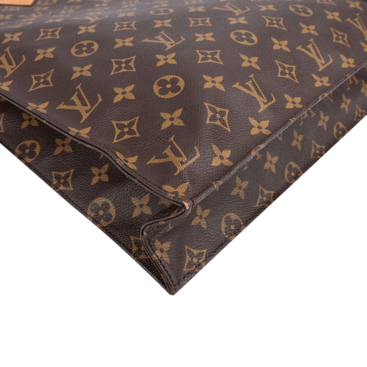 Louis Vuitton Monogram Canvas Sac Plat Handbag Bruin