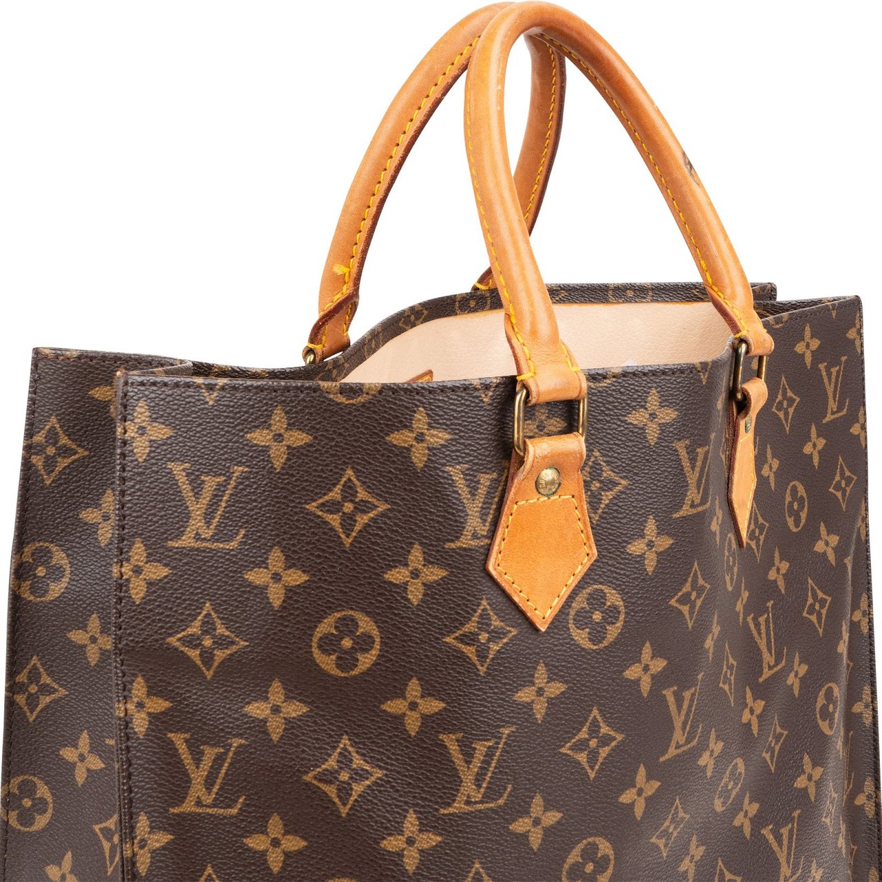 Louis Vuitton Monogram Canvas Sac Plat Handbag Bruin