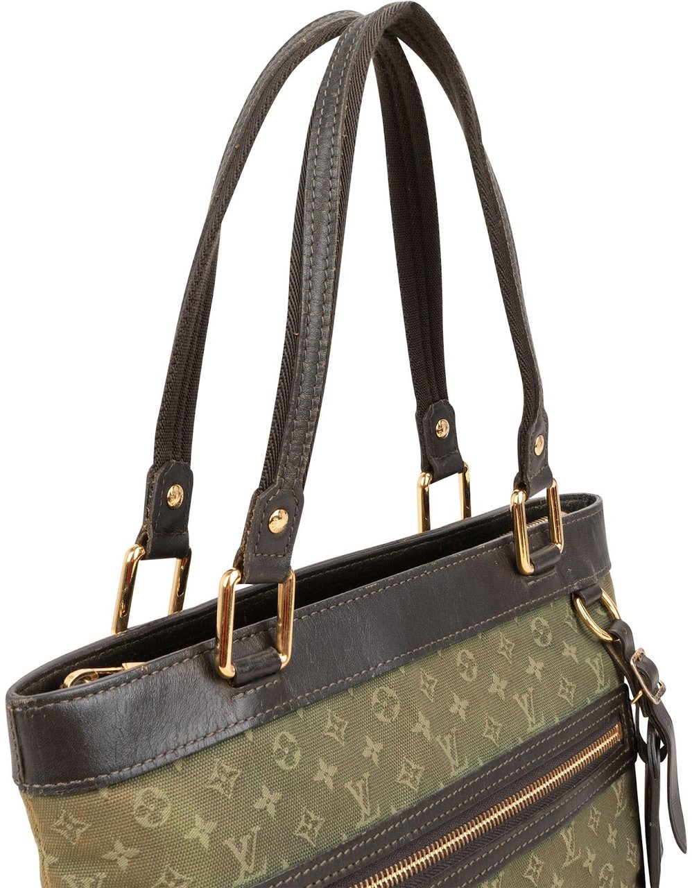 Louis Vuitton Monogram Mini Lin Lucille PM Handbag Groen