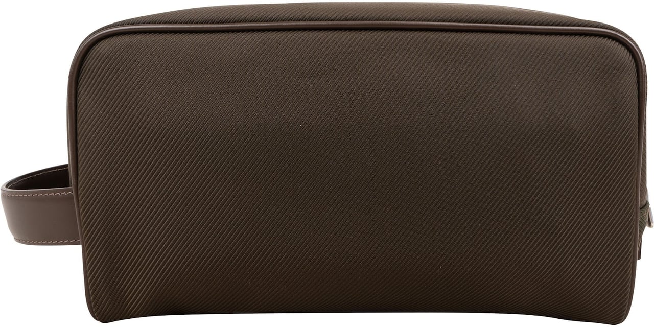 Louis Vuitton Cotton Taiga Leather Trousse De Toilette GM Bag Bruin
