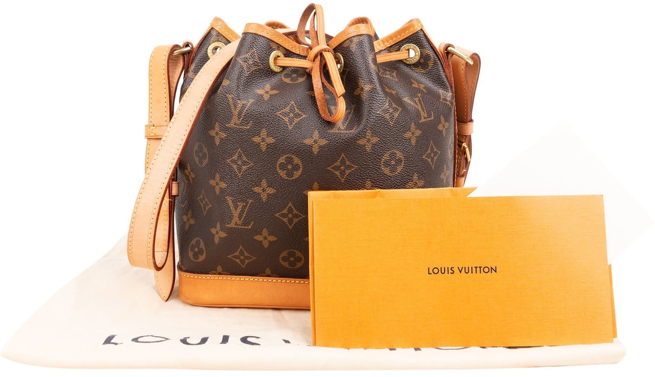 Louis Vuitton Monogram Canvas Sac Noé BB Crossbody Bag Bruin