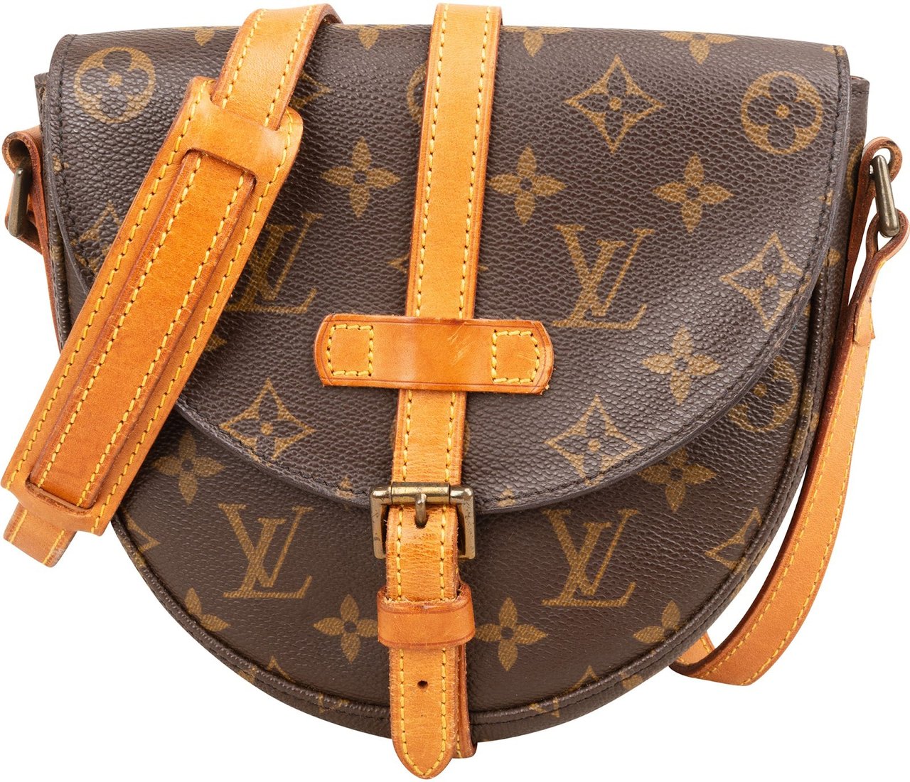 Louis Vuitton Monogram Canvas Chantilly PM Crossbody Bag Bruin