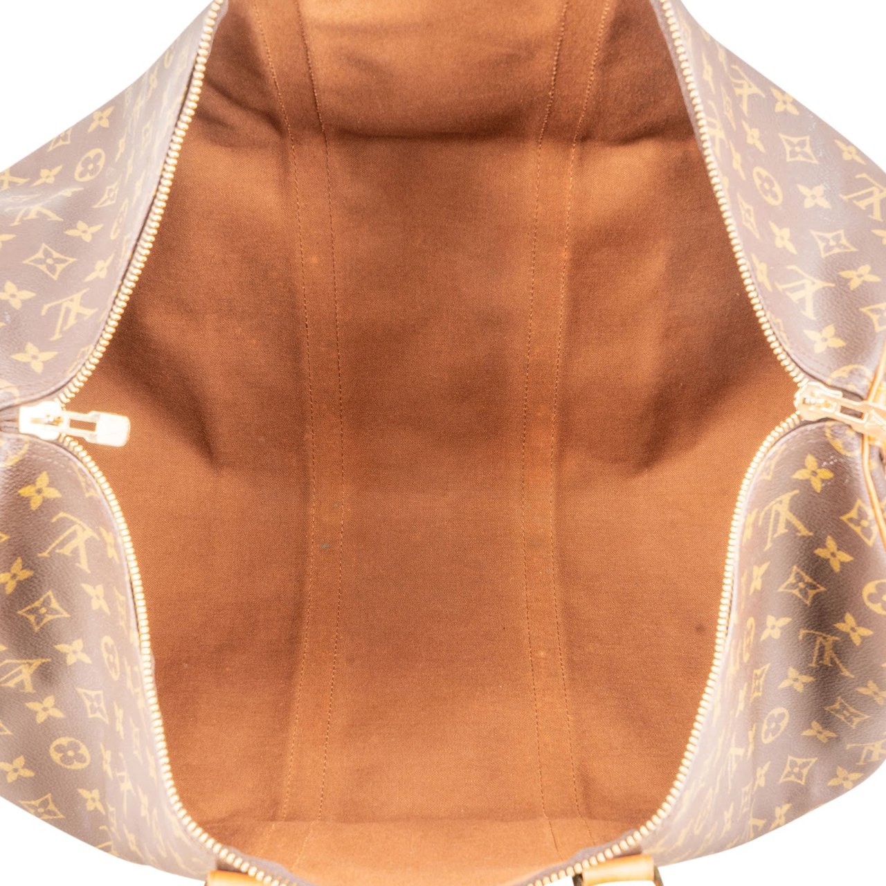 Louis Vuitton Monogram Canvas Keepall 55 Bandoulière Travel Bag Bruin