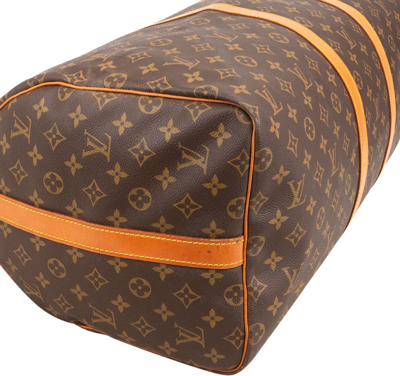 Louis Vuitton Monogram Canvas Keepall 55 Bandoulière Travel Bag Bruin