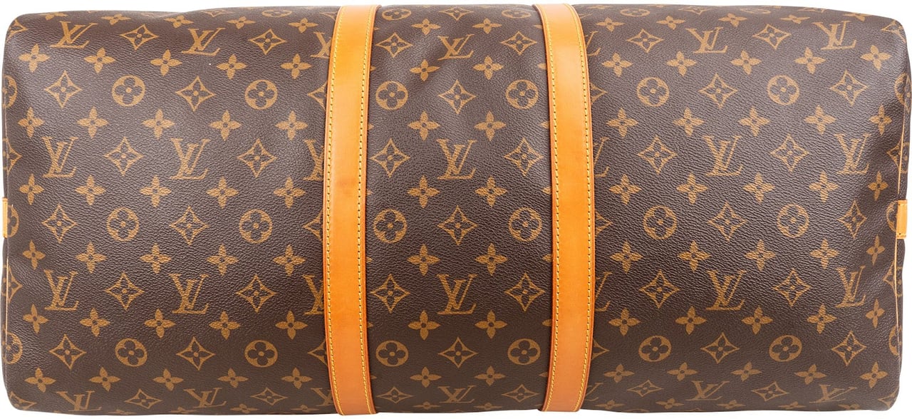Louis Vuitton Monogram Canvas Keepall 55 Bandoulière Travel Bag Bruin
