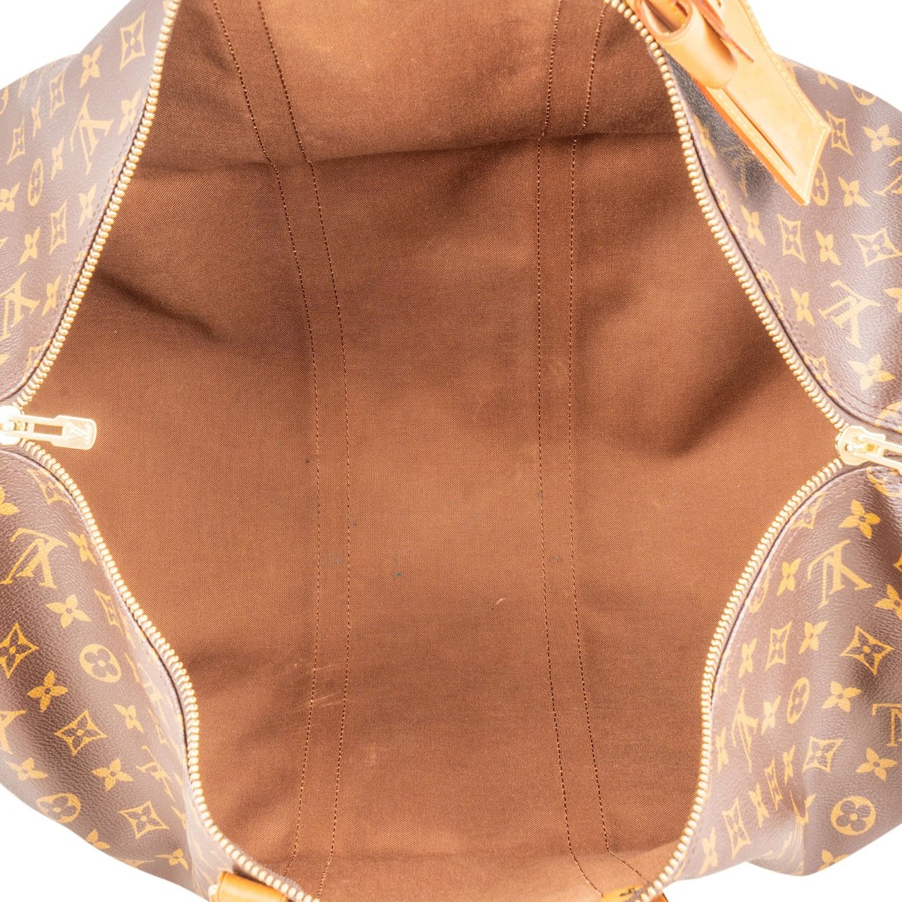 Louis Vuitton Monogram Canvas Keepall 55 Bandoulière Travel Bag Bruin