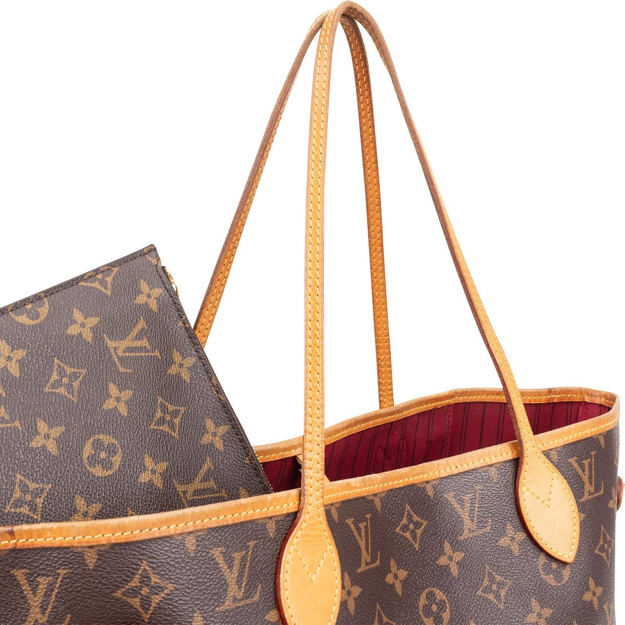 Louis Vuitton Monogram Canvas Neverfull MM Shoulder Bag Bruin