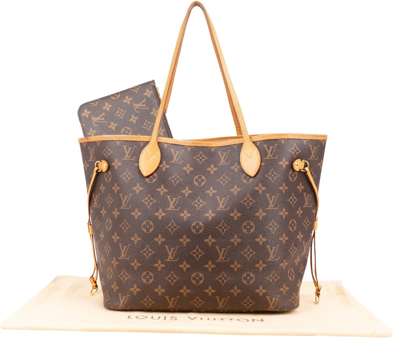 Louis Vuitton Monogram Canvas Neverfull MM Shoulder Bag Bruin