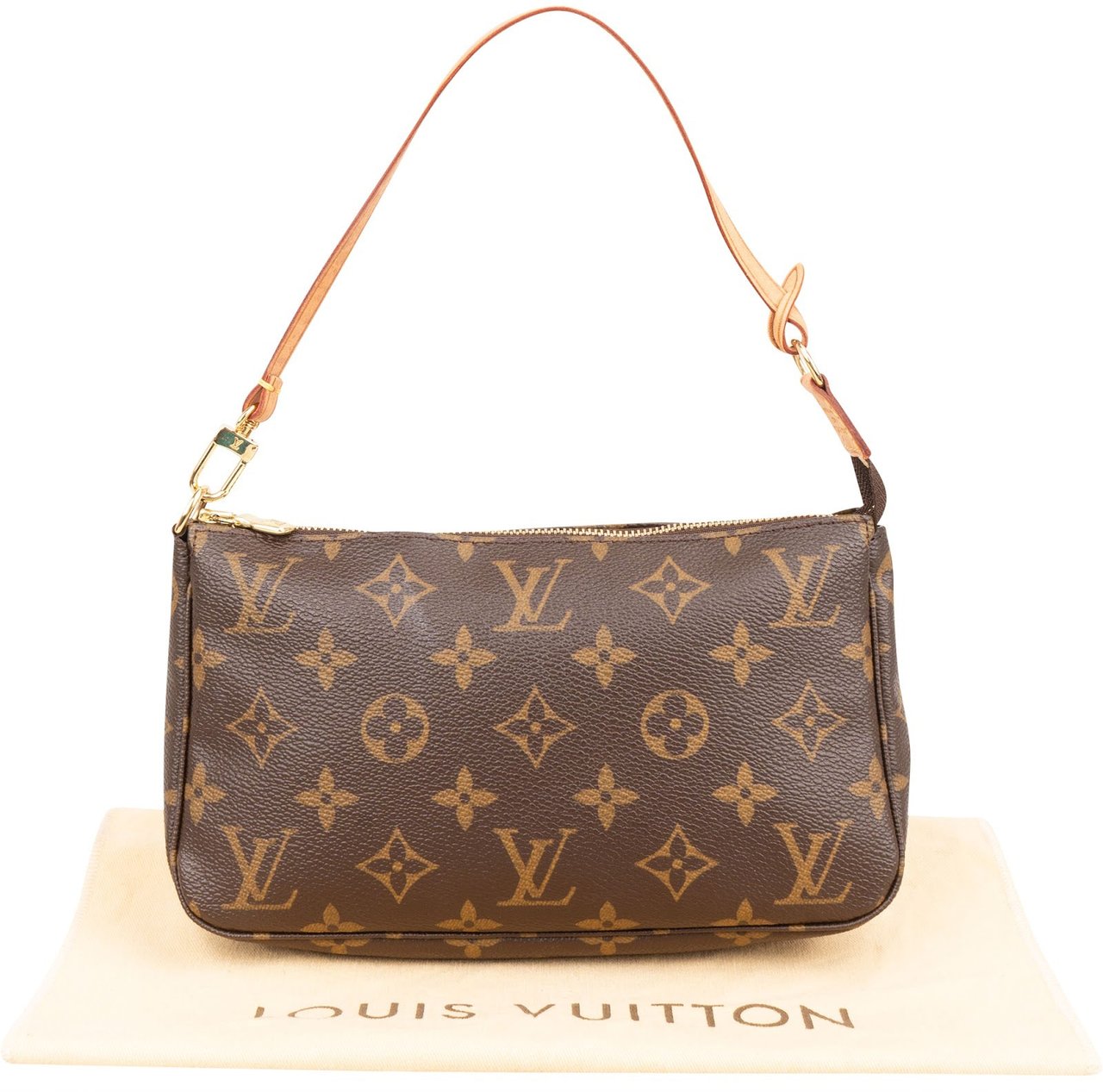 Louis Vuitton Monogram Canvas Pochette Accessoires Handbag Bruin
