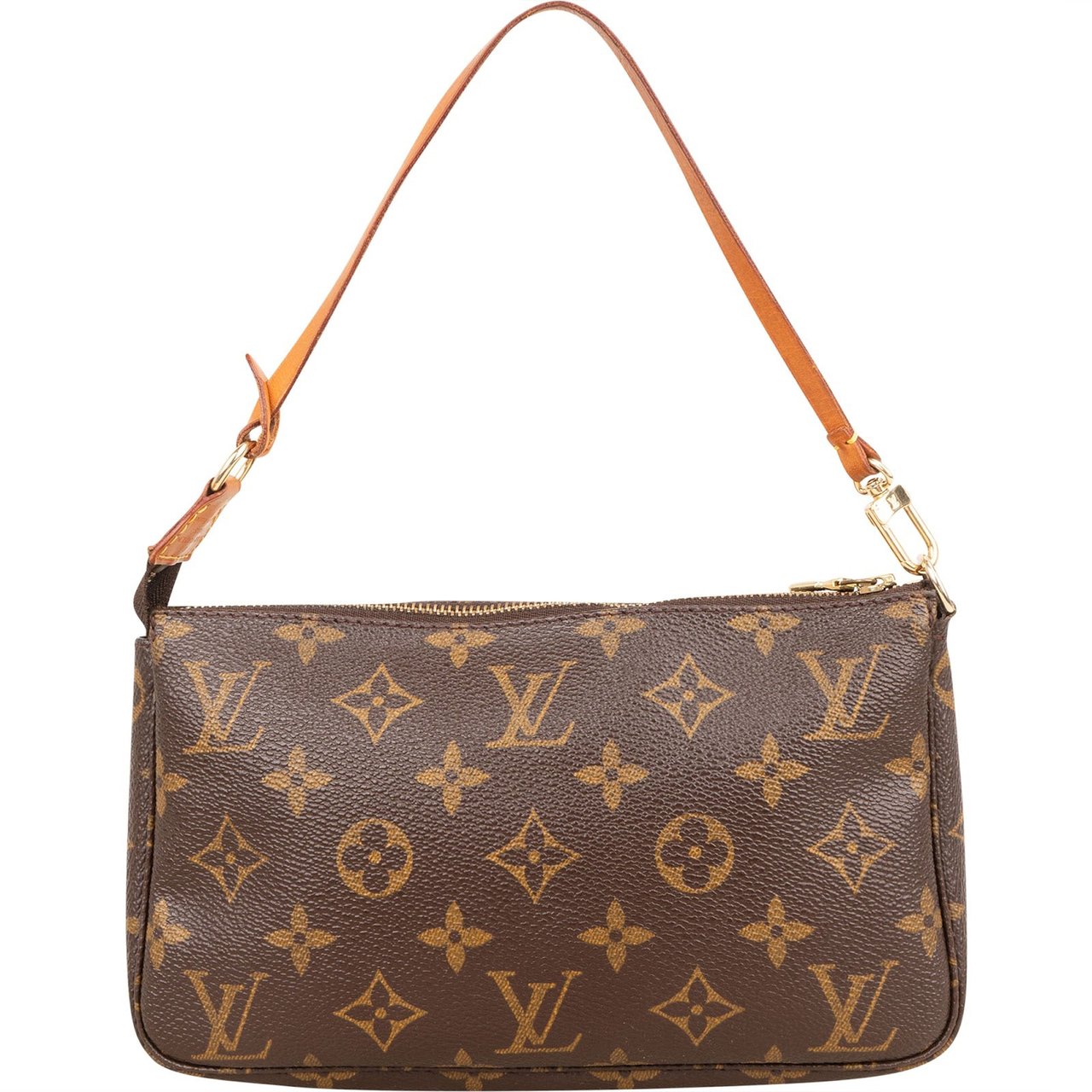 Louis Vuitton Monogram Canvas Pochette Accessoires Handbag Bruin