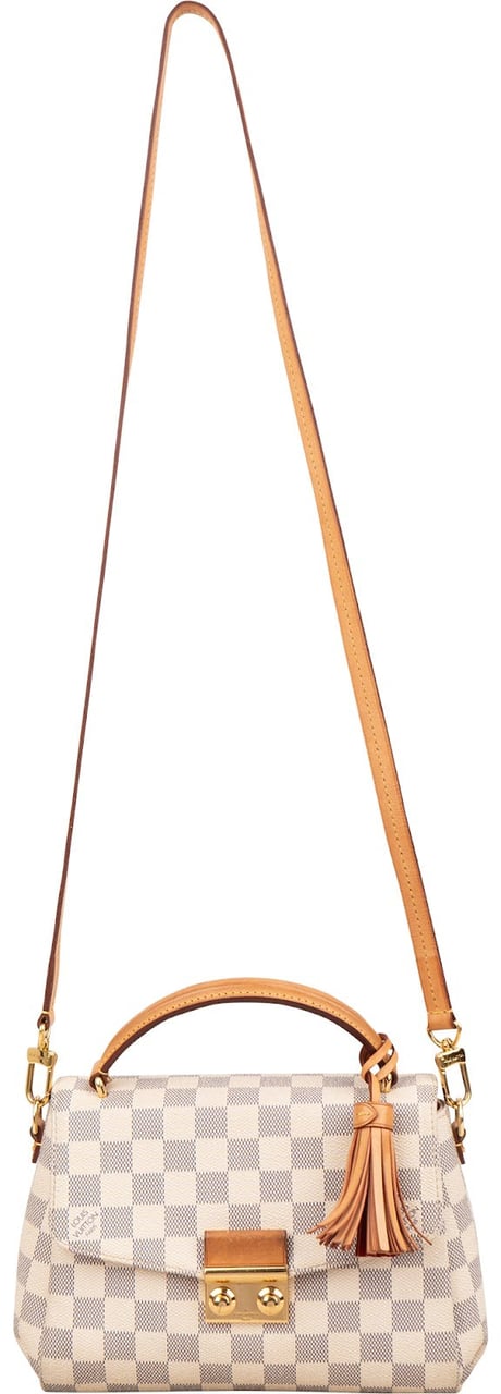 Louis Vuitton Monogram Damier Azur Croisette Handbag Beige