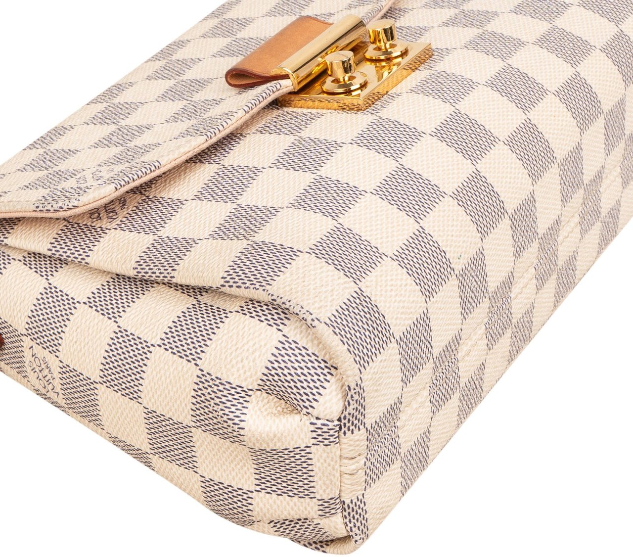 Louis Vuitton Monogram Damier Azur Croisette Handbag Beige