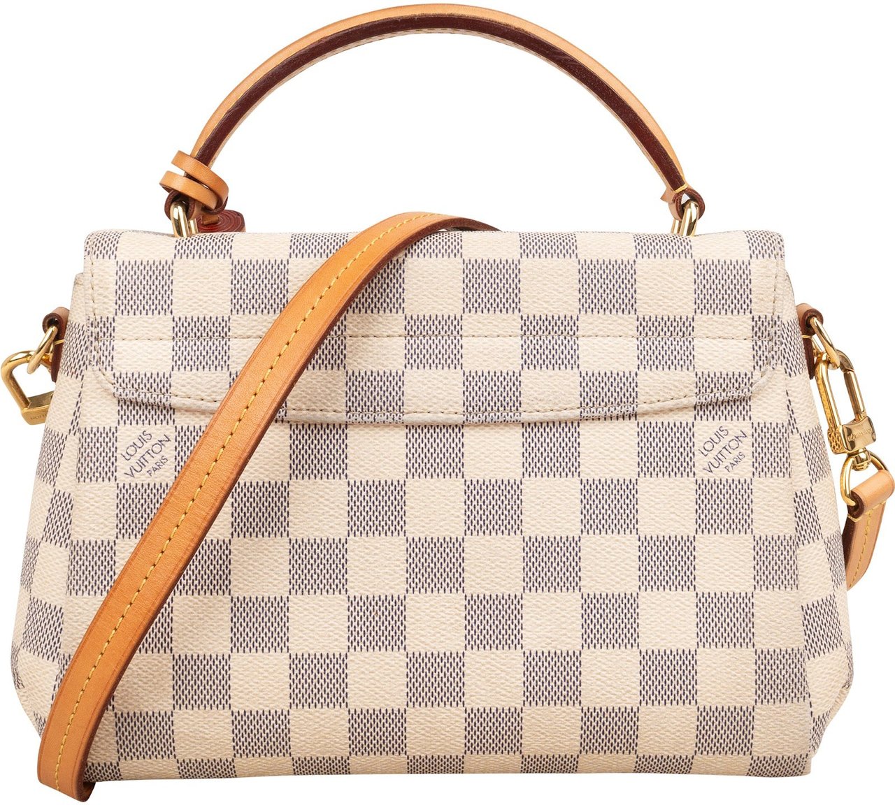 Louis Vuitton Monogram Damier Azur Croisette Handbag Beige