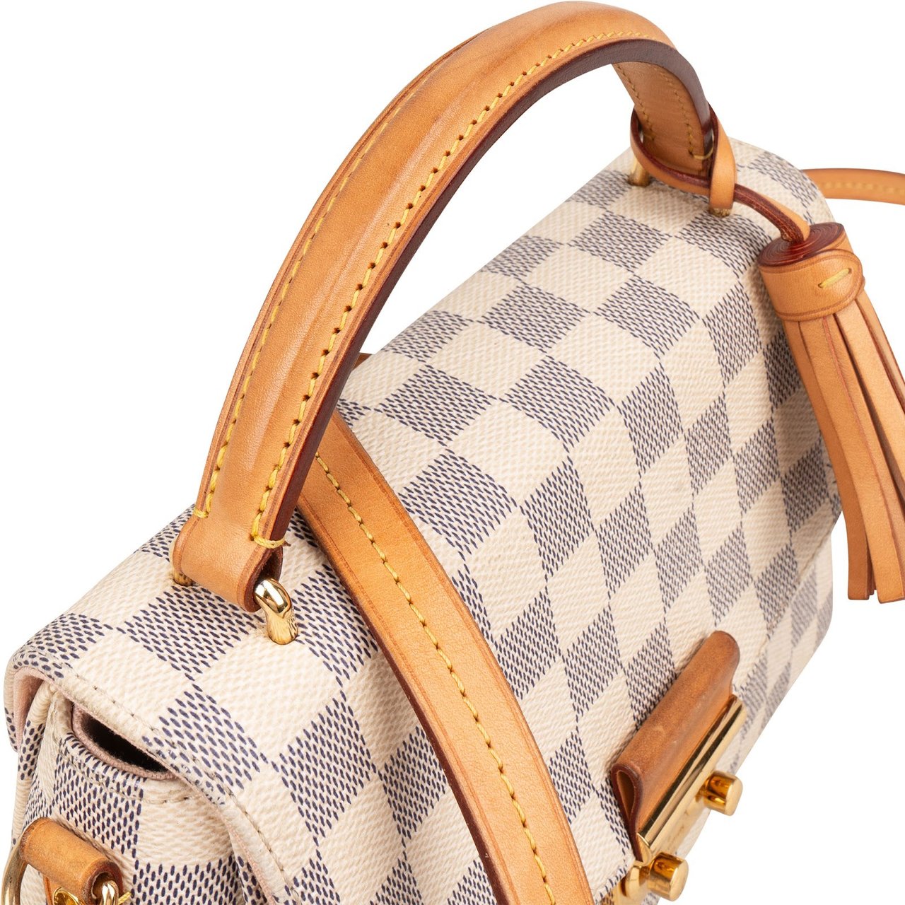 Louis Vuitton Monogram Damier Azur Croisette Handbag Beige