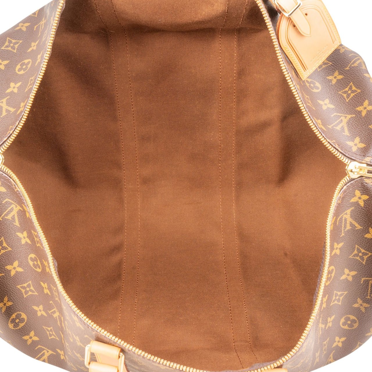 Louis Vuitton Monogram Canvas Keepall 55 Bandoulière Travel Bag Bruin