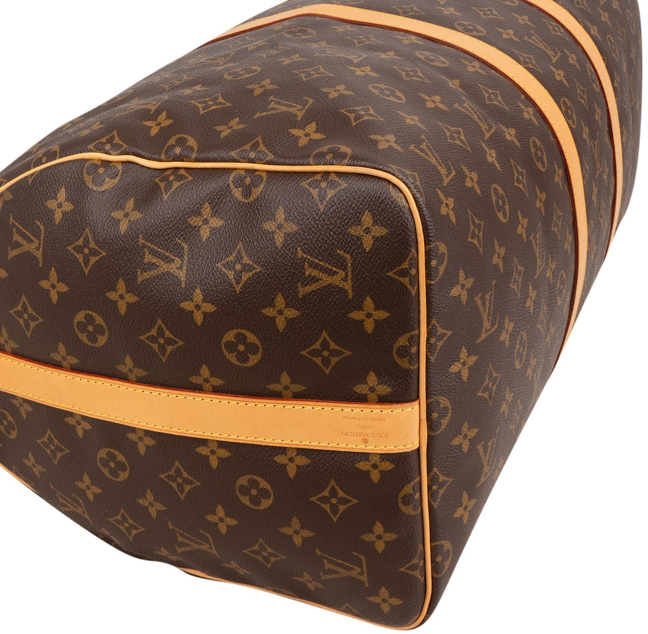 Louis Vuitton Monogram Canvas Keepall 55 Bandoulière Travel Bag Bruin