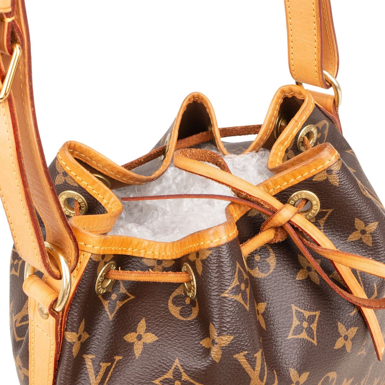 Louis Vuitton Monogram Canvas Sac Noé BB Crossbody Bag Bruin