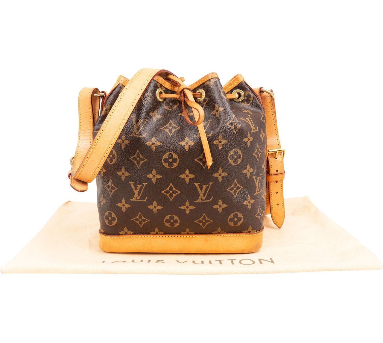 Louis Vuitton Monogram Canvas Sac Noé BB Crossbody Bag Bruin
