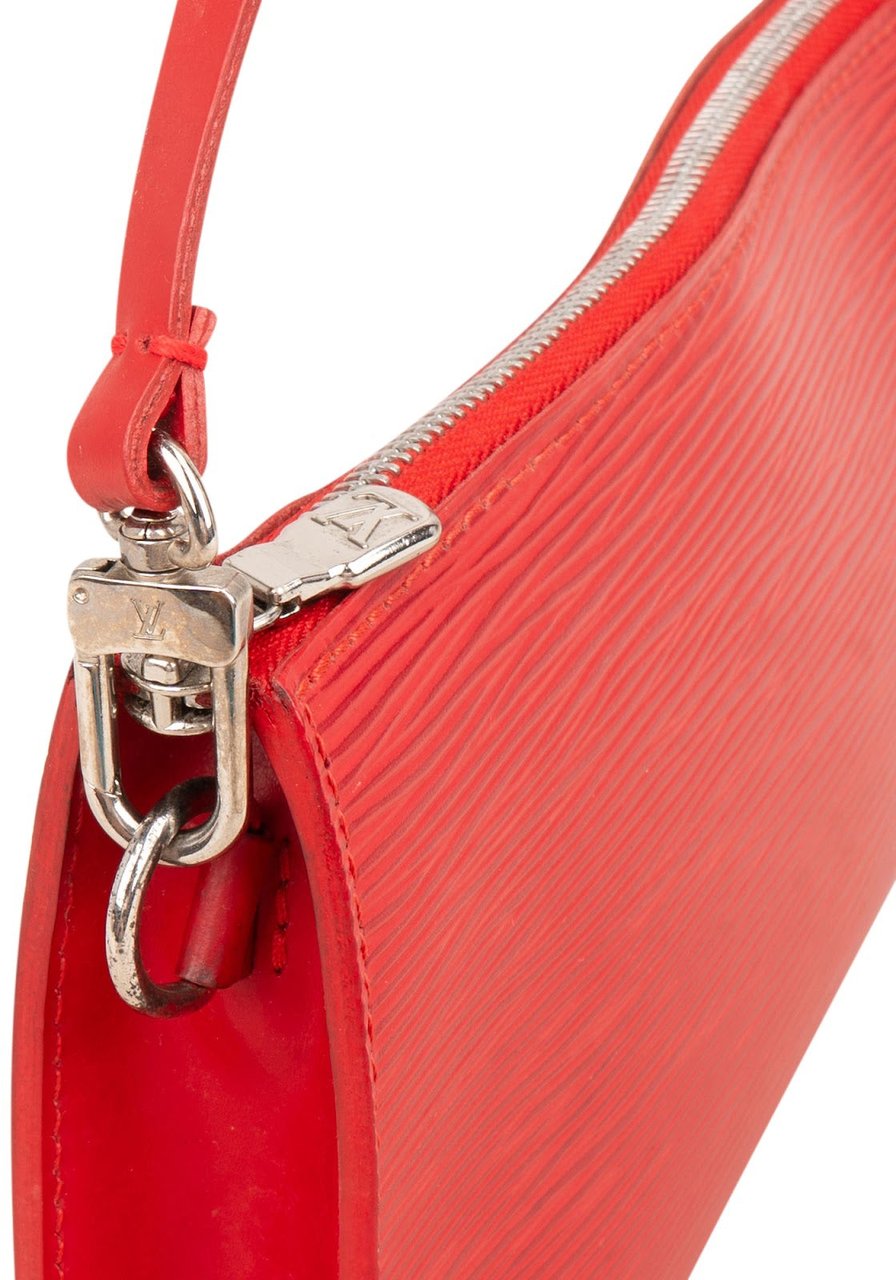 Louis Vuitton Red Epi Leather Pochette Accessoires Handbag Rood