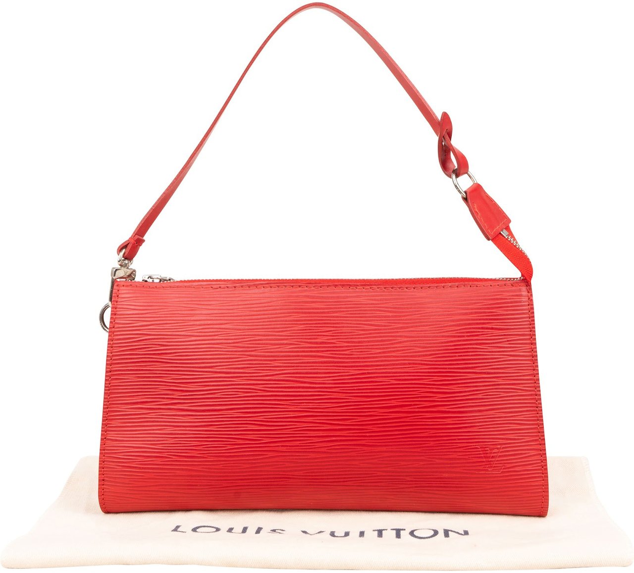 Louis Vuitton Red Epi Leather Pochette Accessoires Handbag Rood