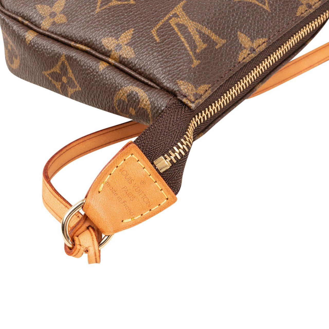 Louis Vuitton Monogram Canvas Pochette Accessoires Handbag Bruin