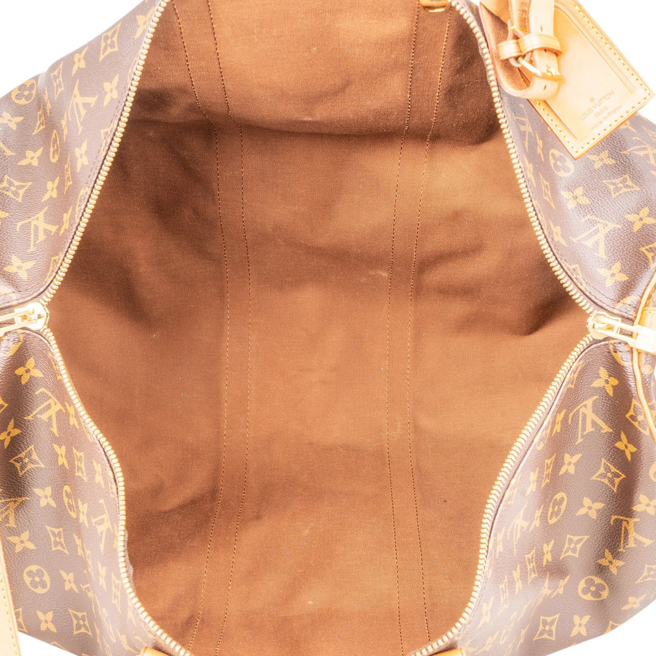 Louis Vuitton Monogram Canvas Keepall 55 Bandoulière Travel Bag Bruin