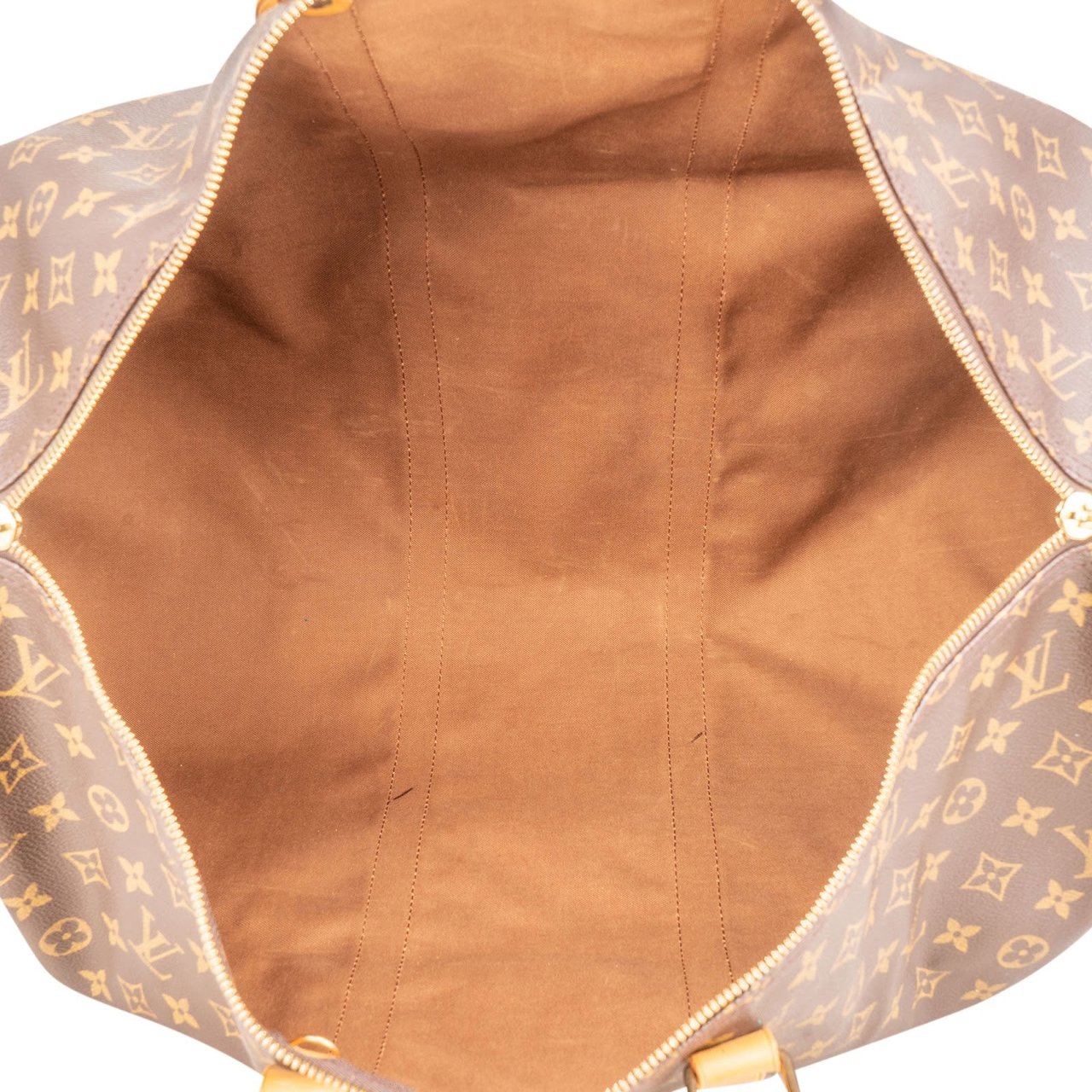 Louis Vuitton Monogram Canvas Keepall 55 Bandoulière Travel Bag Bruin