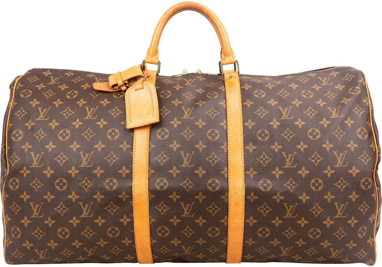Louis Vuitton Monogram Canvas Keepall 60 Travel Bag Bruin