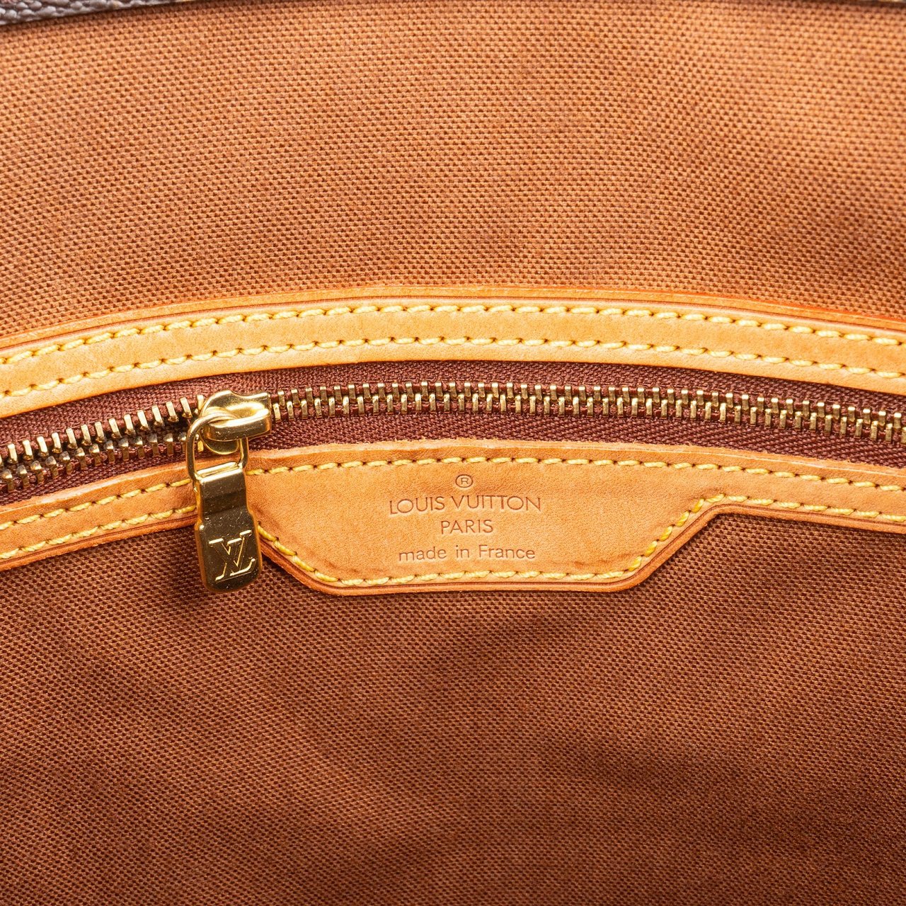 Louis Vuitton Monogram Canvas Cabas Mezzo Shoulder Bag Bruin