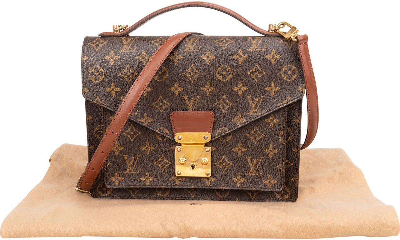 Louis Vuitton Monogram Canvas Monceau Handbag Bruin