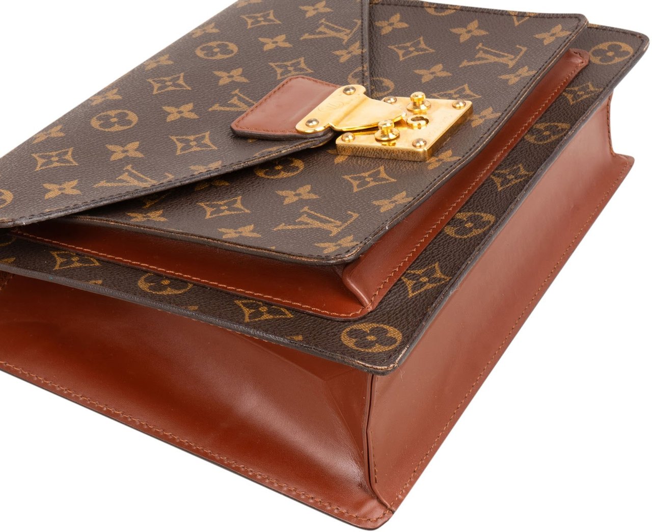 Louis Vuitton Monogram Canvas Monceau Handbag Bruin