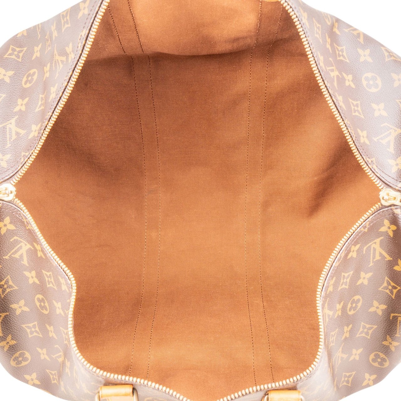 Louis Vuitton Monogram Canvas Keepall 55 Bandoulière Travel Bag Bruin