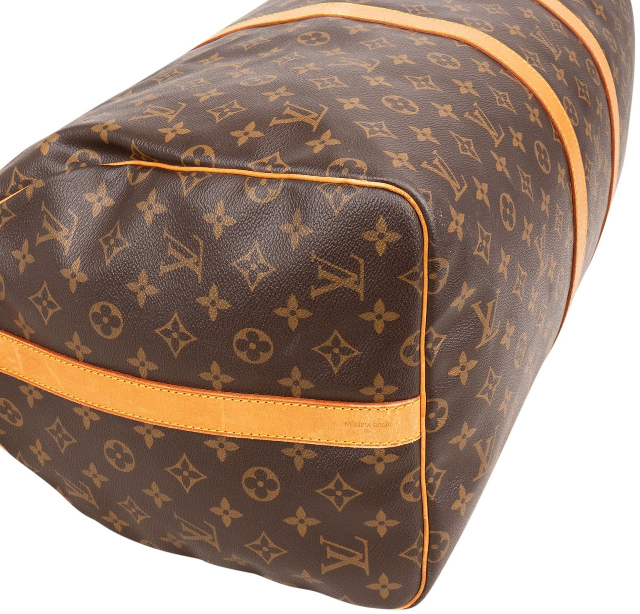 Louis Vuitton Monogram Canvas Keepall 55 Bandoulière Travel Bag Bruin