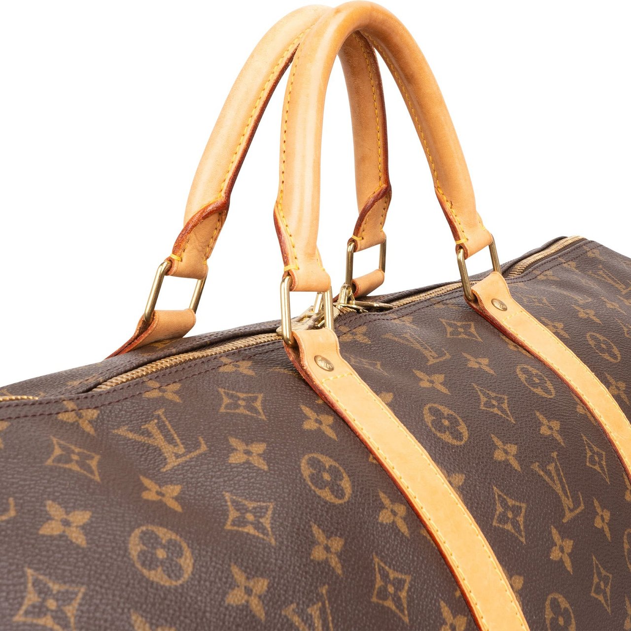 Louis Vuitton Monogram Canvas Keepall 60 Travel Bag Bruin
