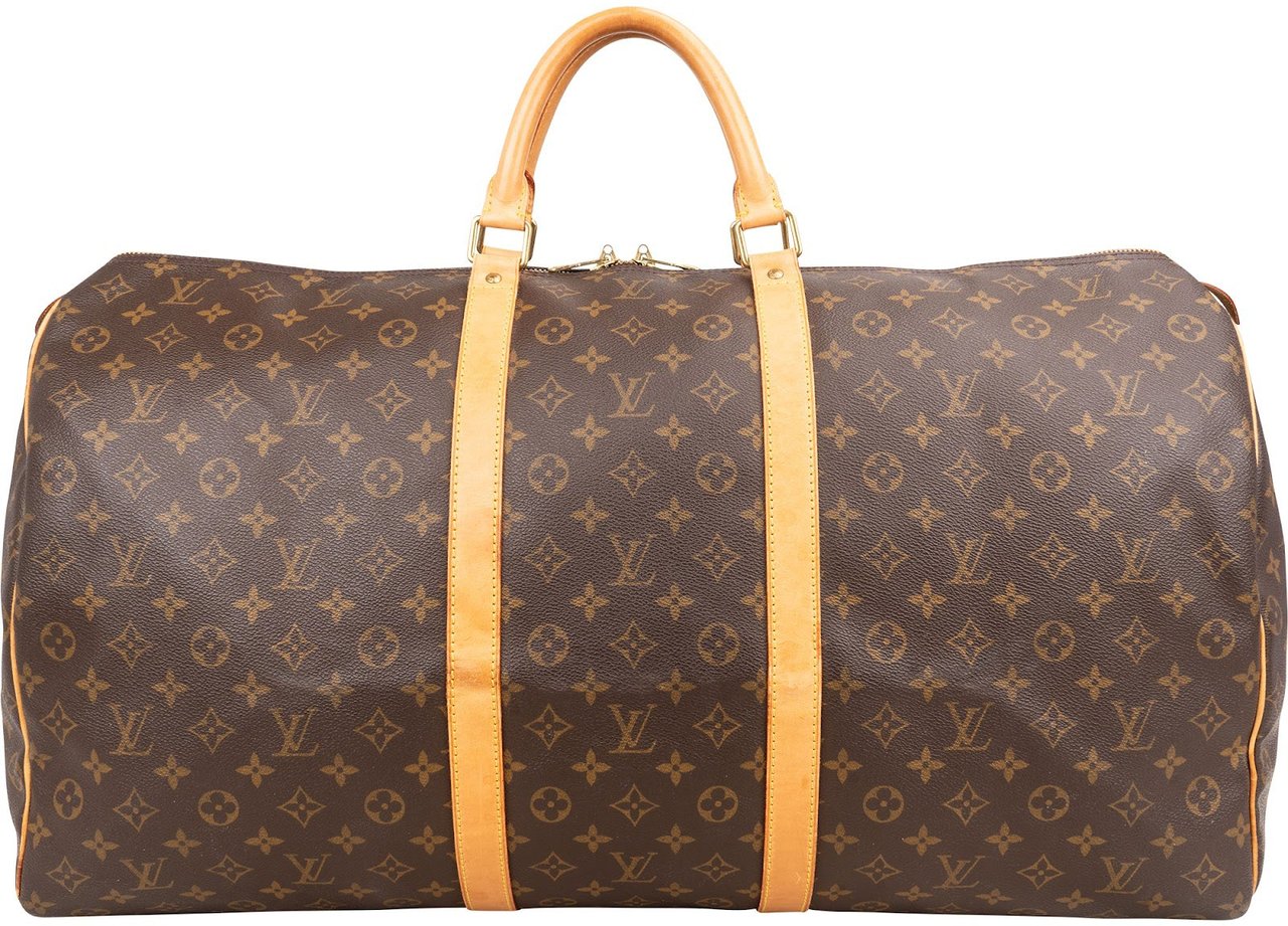 Louis Vuitton Monogram Canvas Keepall 60 Travel Bag Bruin