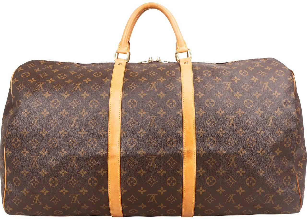 Louis Vuitton Monogram Canvas Keepall 60 Travel Bag Bruin