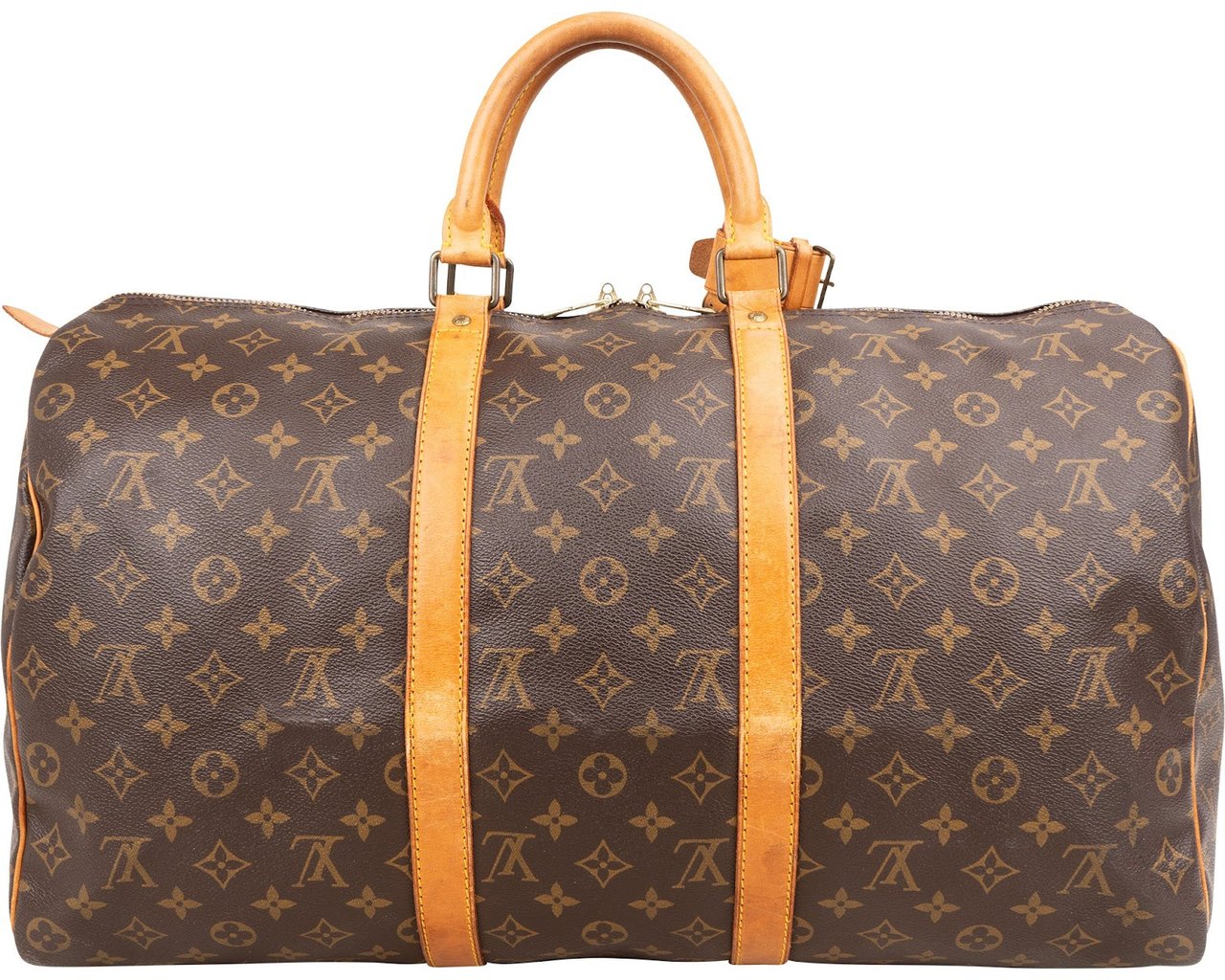Louis Vuitton Monogram Canvas Keepall 50 Travel Bag Bruin