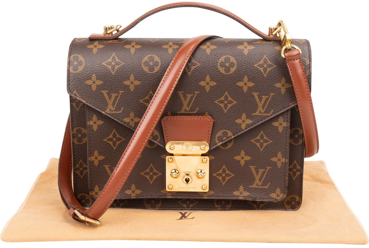Louis Vuitton Monogram Canvas Monceau Handbag Bruin