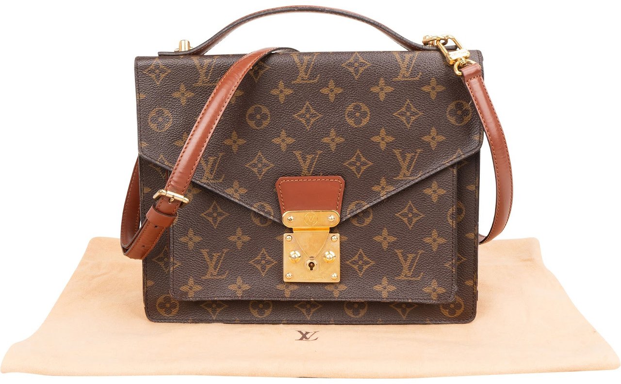 Louis Vuitton Monogram Canvas Monceau Handbag Bruin