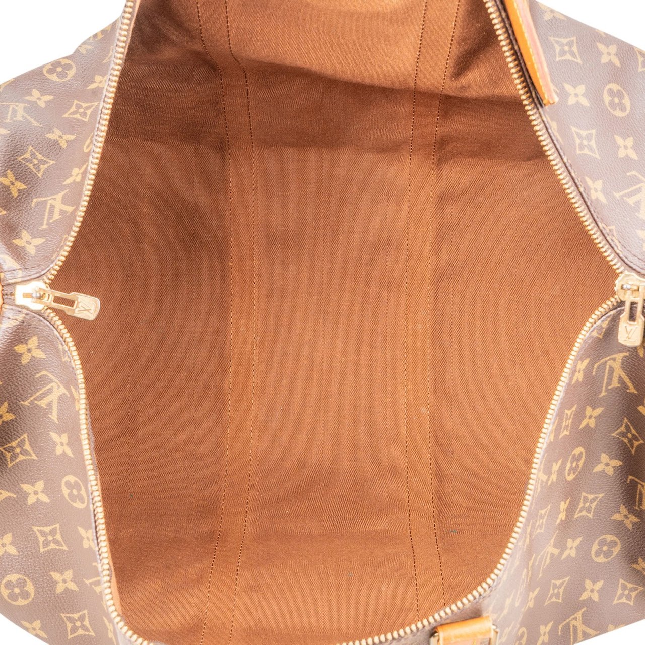 Louis Vuitton Monogram Canvas Keepall 55 Bandoulière Travel Bag Bruin
