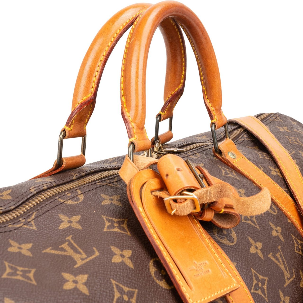 Louis Vuitton Monogram Canvas Keepall 55 Bandoulière Travel Bag Bruin